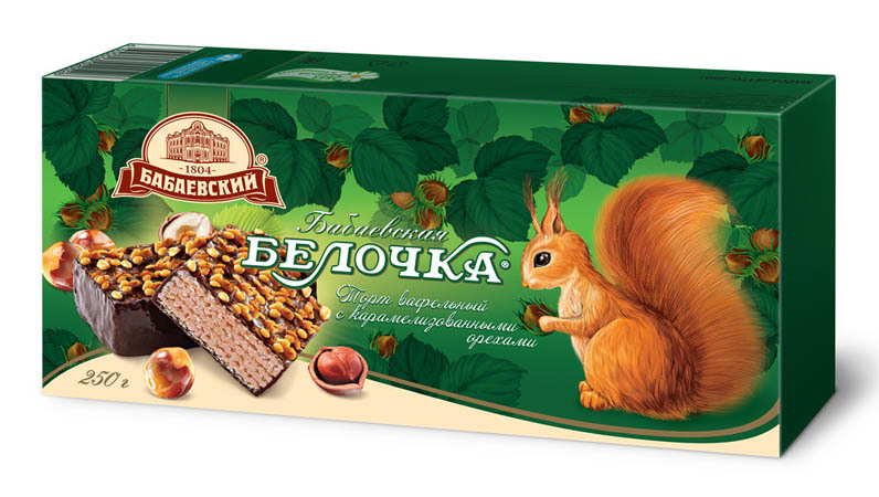 Babaevsky Wafer Cake with Caramelized Hazelnuts Belochka 250g.jpg (1)