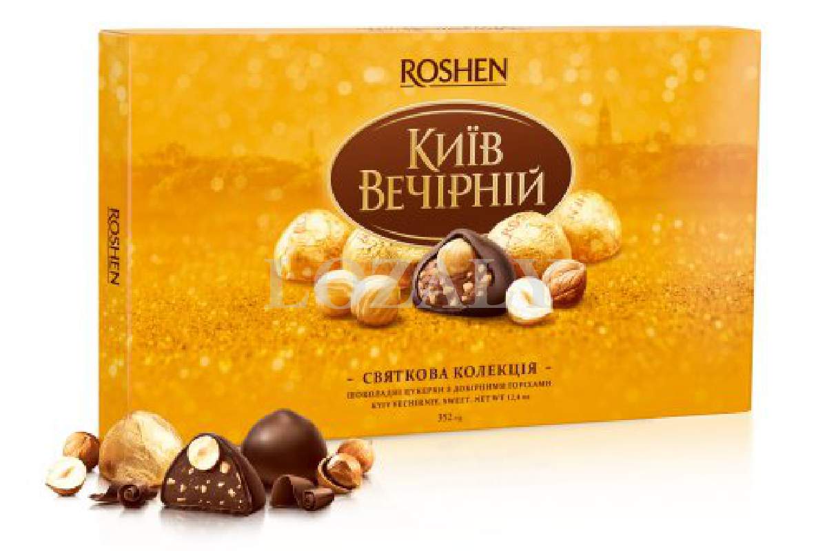 ROSHEN Chocolate Candy Kyiv Vechirniy Evening Kiev Ukrainian Gift Box 176g.jpeg