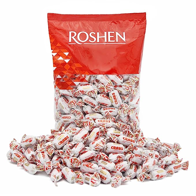 Roshen Crabs Caramel Candy, Kosher and Halal, Delicious, Flavorful Sweets Bulk Candy 1Kg.jpg
