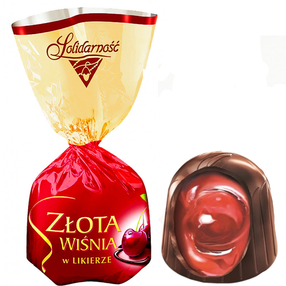 Chocolate Candy Cherry Liqueur Filling Zlota Wisnia, Solidarnosc, 0.22 kg.jpg