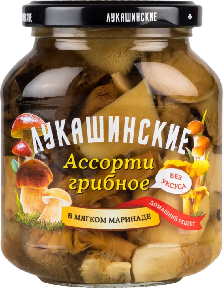 Assorted  Lukashinsky Mushrooms in a Soft Marinade, 340 g.jpg